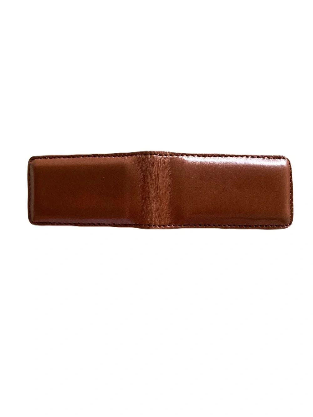 Classic Tan Brown Genuine Leather Men’s Magnetic Money Classic Smooth Strong